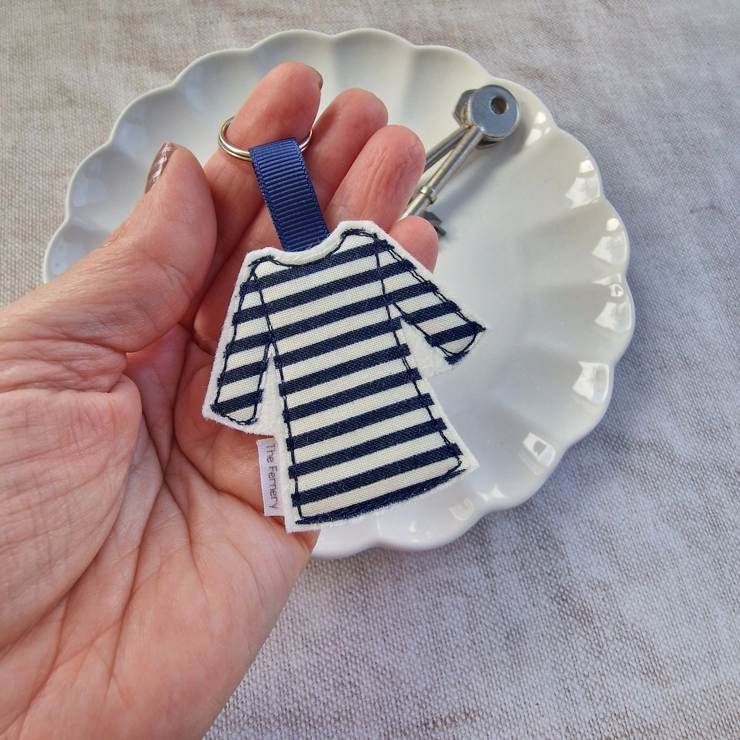 Breton Stripe Tee keyring