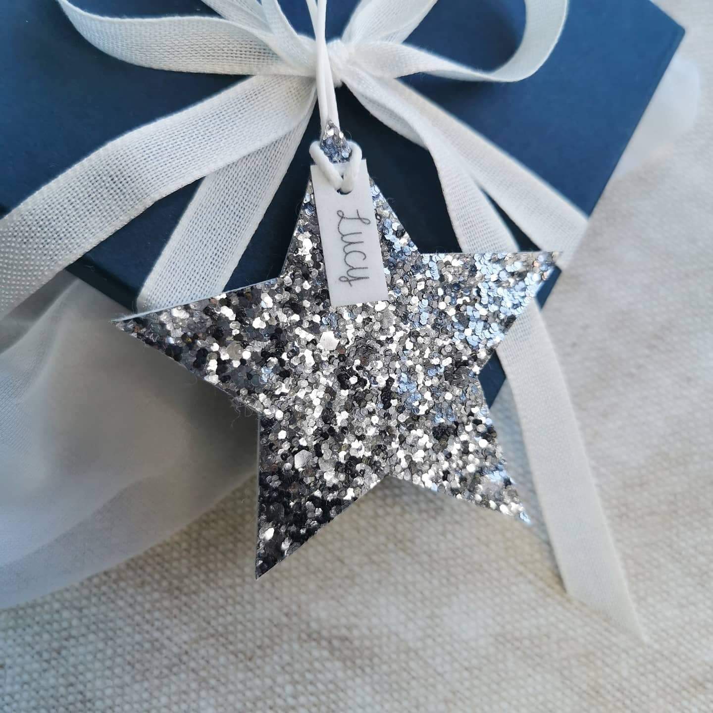 Christmas Decoration - Star Teacher Sparkly Star Cards