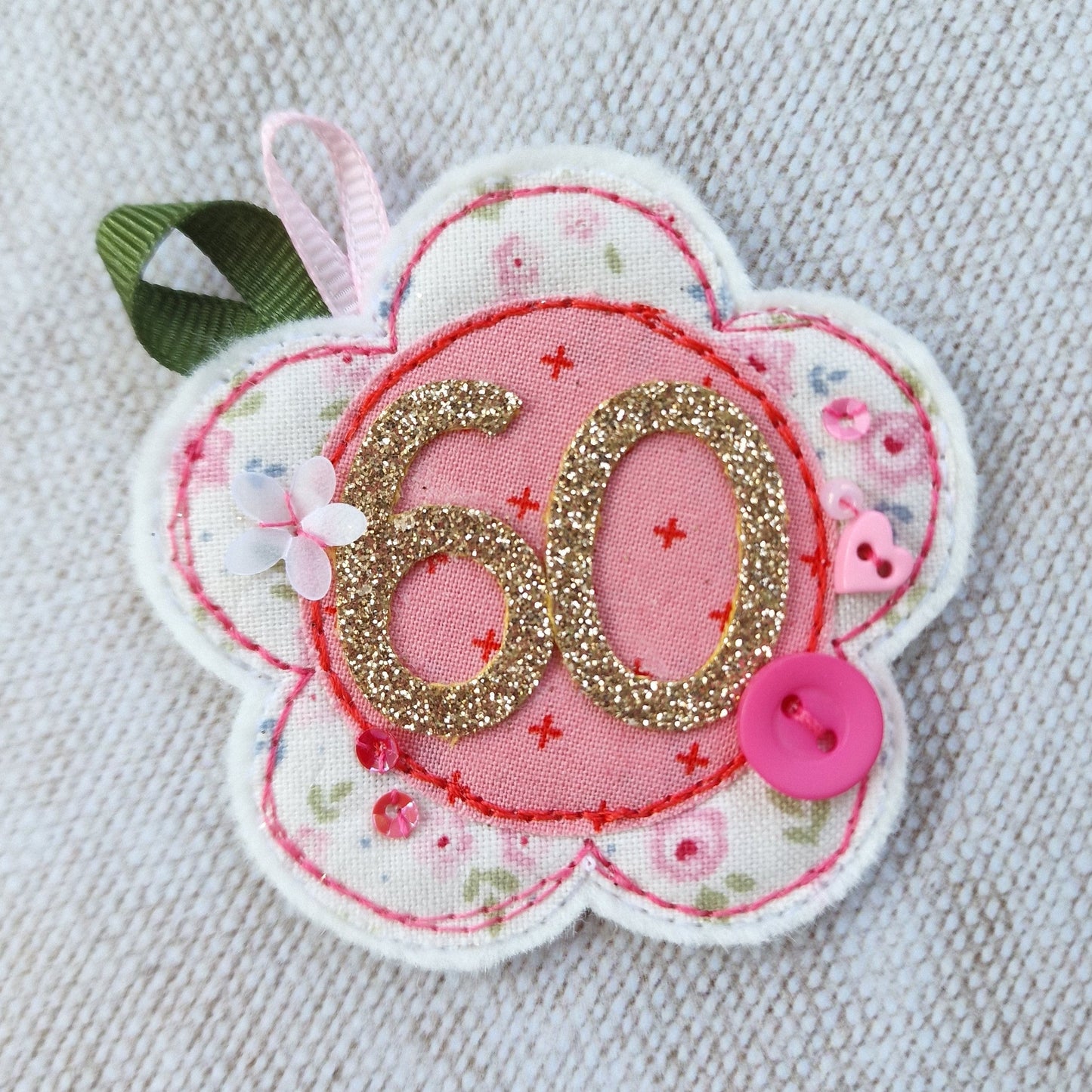 Flower Birthday Badge Hand Sewing Kit