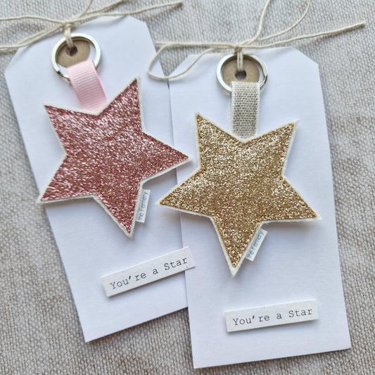 Sparkly Star Keyring Token