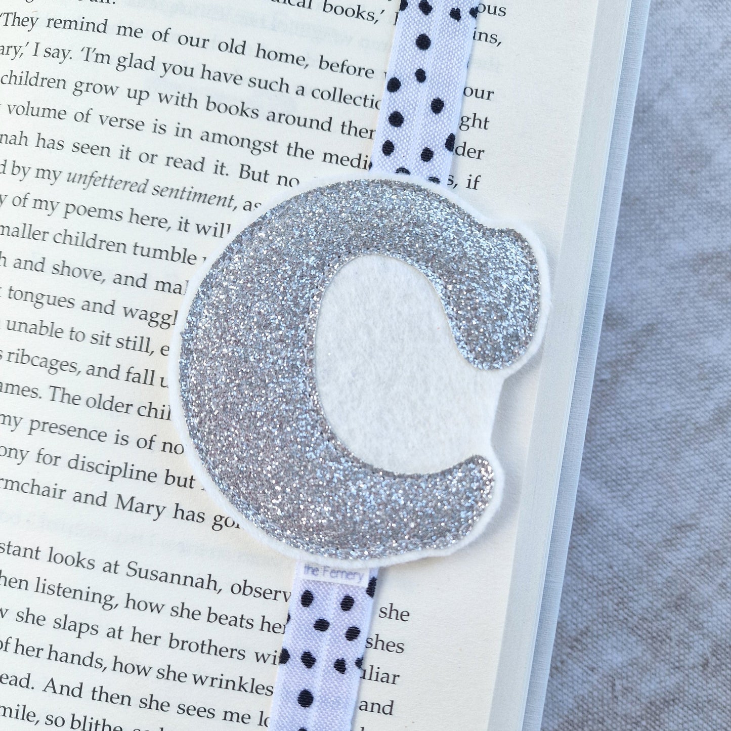 Decoration - Glitter Initial Bookband