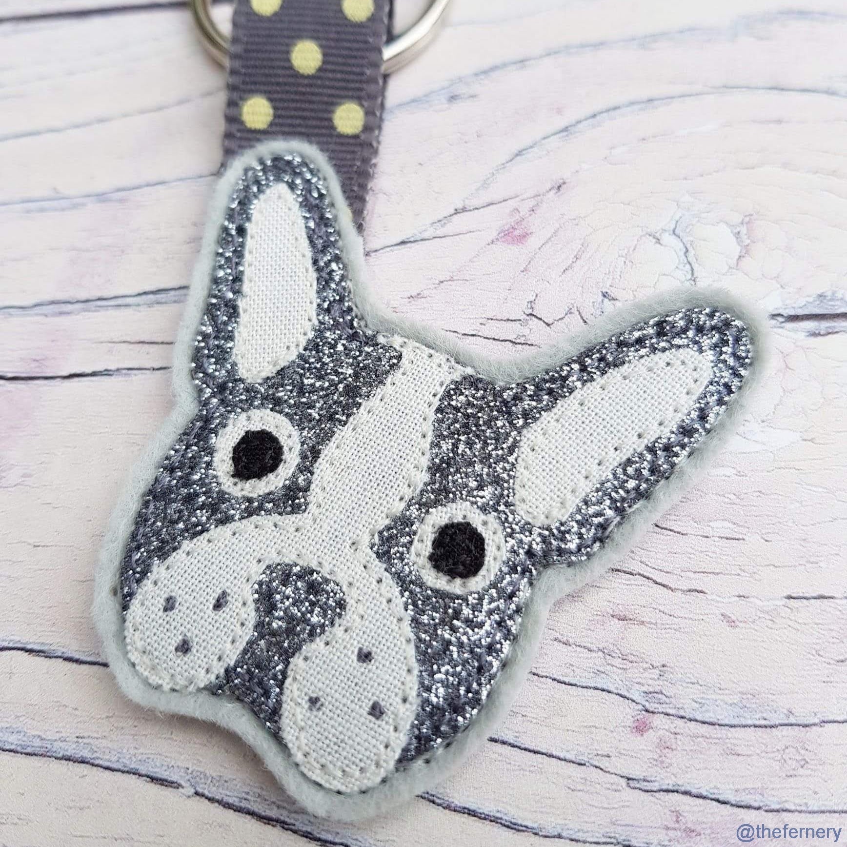 Keyring - Glitter Frenchie Keyring